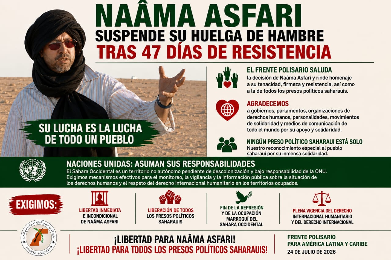Família de Naâma Asfari denuncia agravamento de situação e cobra ação internacional